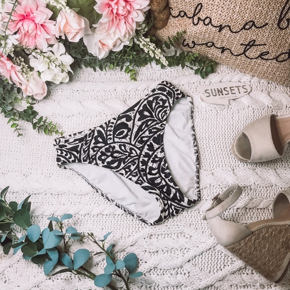 Sunsets Separates Other - Sunsets Black/White High Rise Bikini Bottom XS NWT